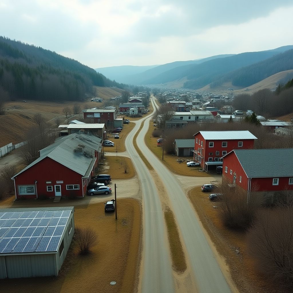 Former coal mining town transitioning to new industries